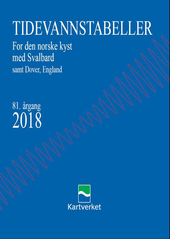 Publikasjonen Tidevannstabeller 2018